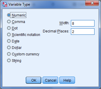 تعريف متغيرها در spss 