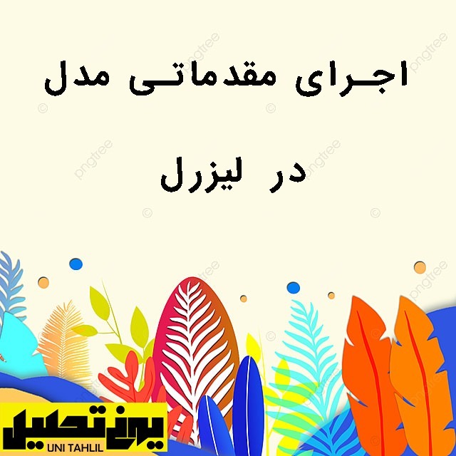 اجرای مقدماتی مدل