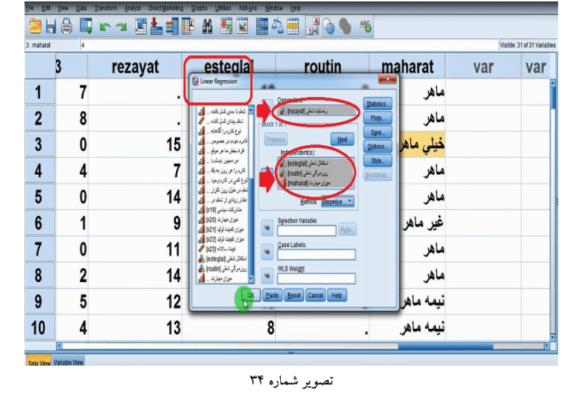 انجام مدل تحلیل مسیر به روش سنتی در spss