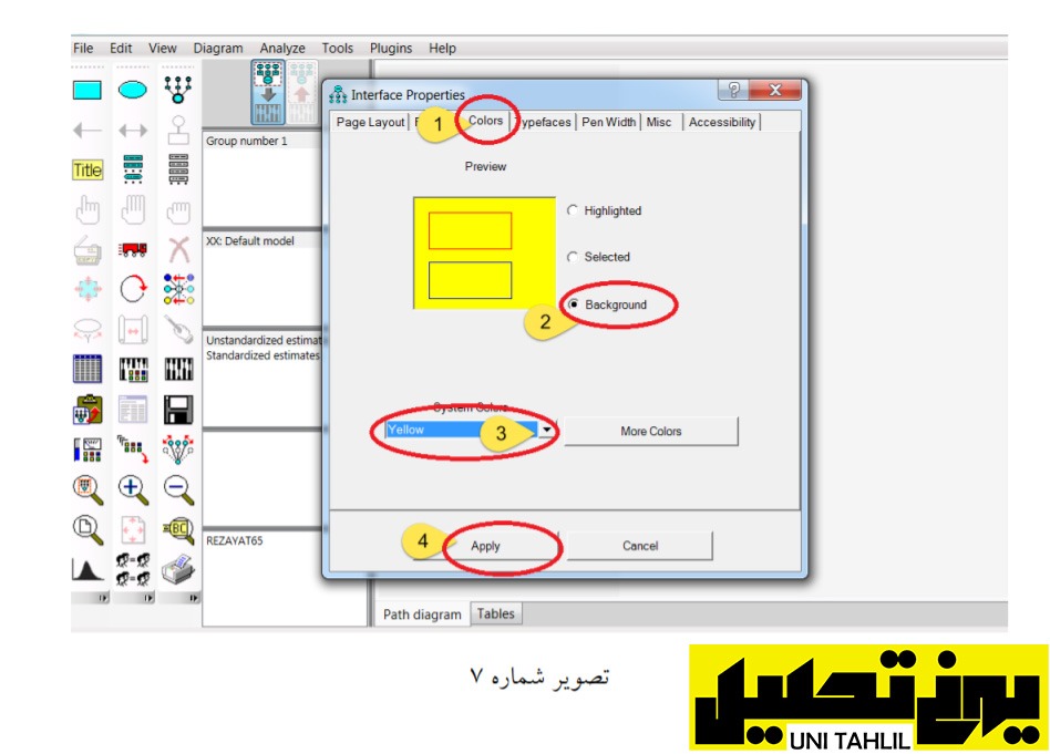 انجام مدل تحلیل عامل مرتبه اول در AMOS