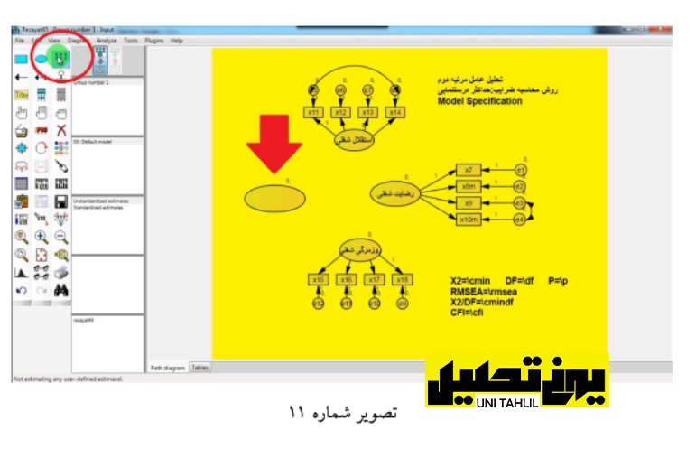 تحلیل عامل مرتبه دوم در AMOS