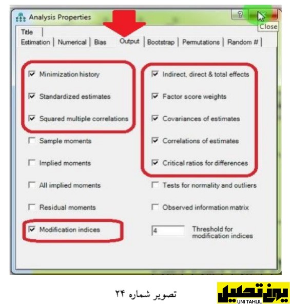 تحلیل مسیر به همراه تحلیل عامل در AMOS