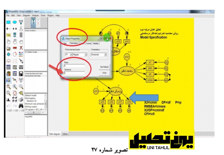 تحلیل عامل مرتبه دوم در AMOS