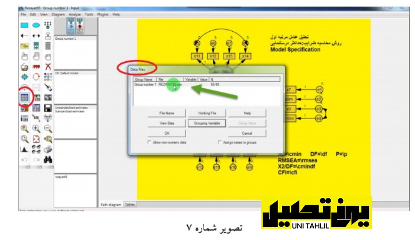 تحلیل عامل مرتبه دوم در AMOS